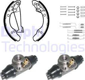 Delphi KP719 - Комплект гальм, барабанний механізм autozip.com.ua
