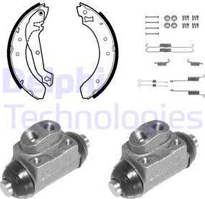 Delphi 738 - Комплект гальм, барабанний механізм autozip.com.ua