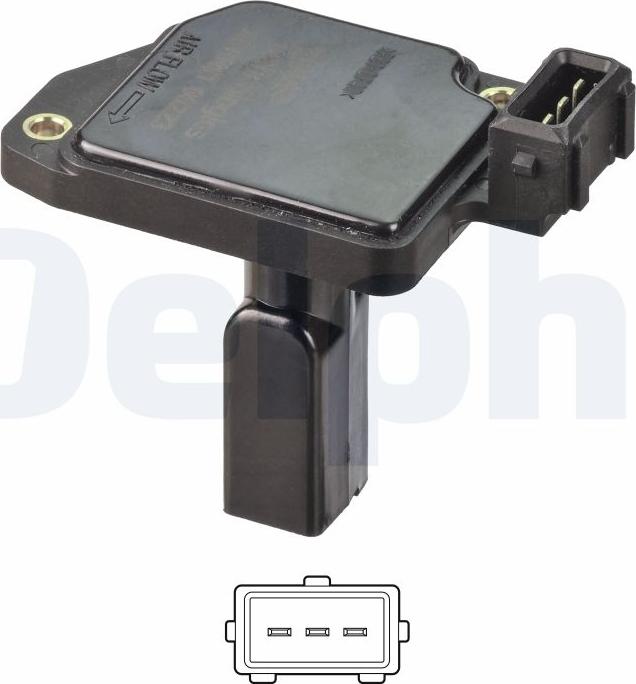 Delphi AF10491-12B1 - Датчик потоку, маси повітря autozip.com.ua