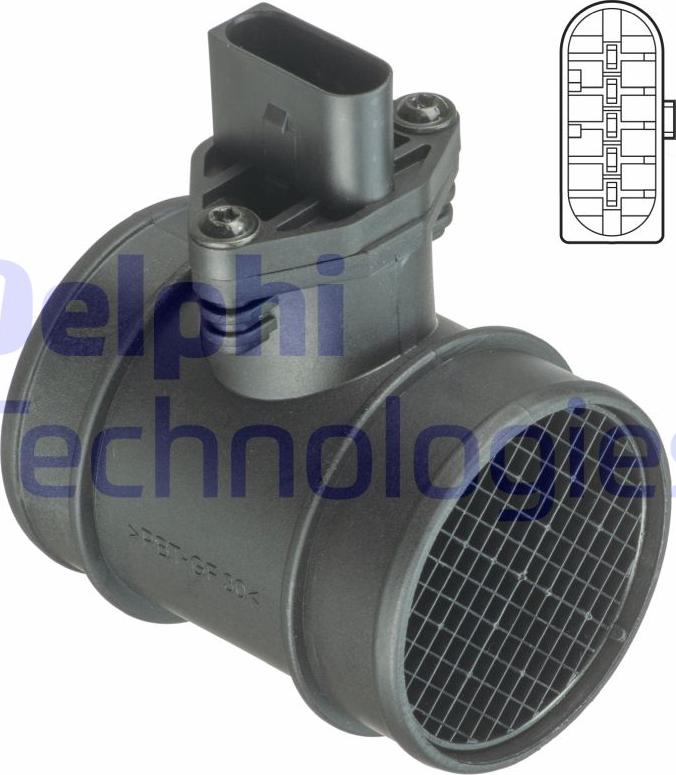 Delphi AF10409-12B1 - Датчик потоку, маси повітря autozip.com.ua