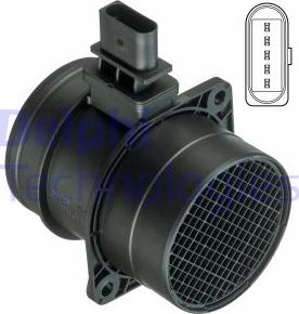 Delphi AF10407-11B1 - Датчик потоку, маси повітря autozip.com.ua