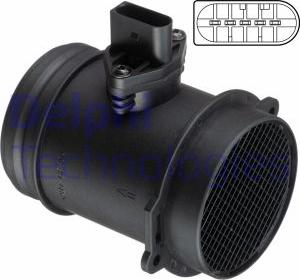 Delphi AF10560-12B1 - Датчик потоку, маси повітря autozip.com.ua
