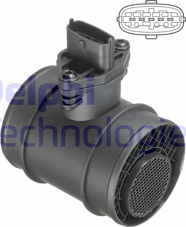 Delphi AF10621-12B1 - Датчик потоку, маси повітря autozip.com.ua