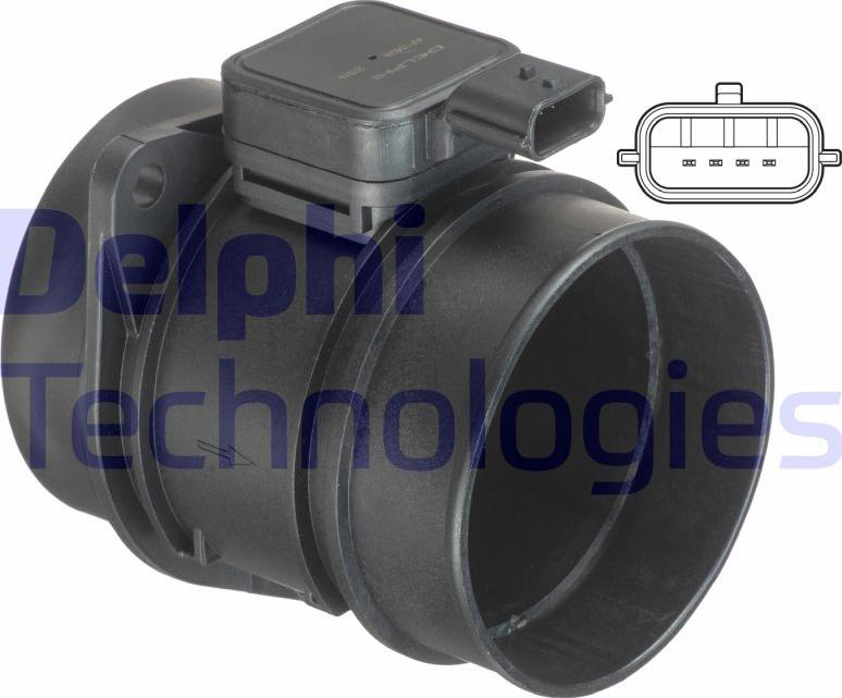 Delphi AF10628-12B1 - Датчик потоку, маси повітря autozip.com.ua