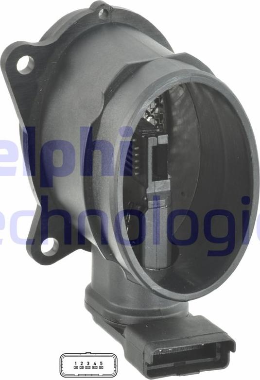 Delphi AF10075-12B1 - Датчик потоку, маси повітря autozip.com.ua