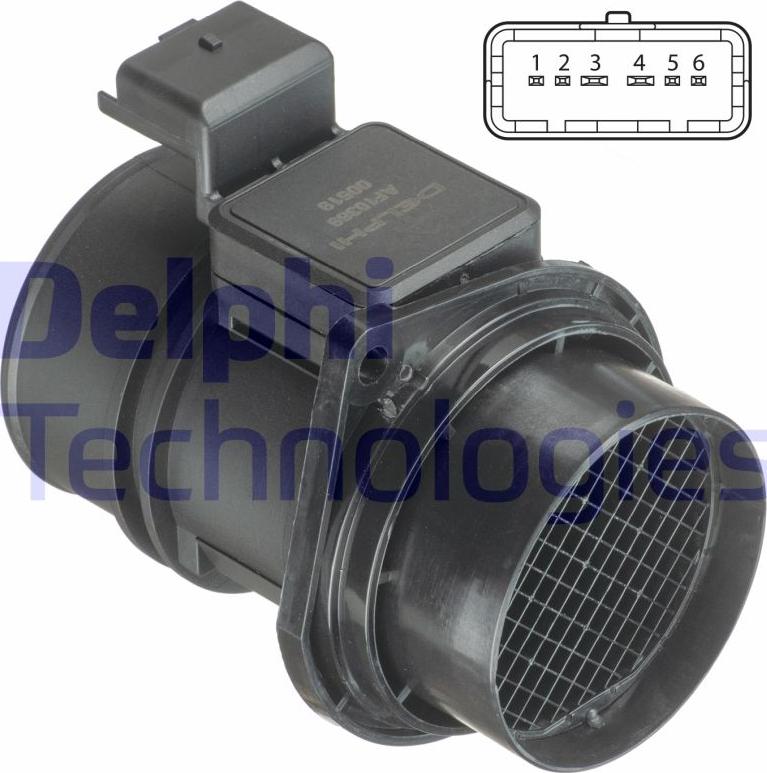 Delphi AF10369-12B1 - Датчик потоку, маси повітря autozip.com.ua