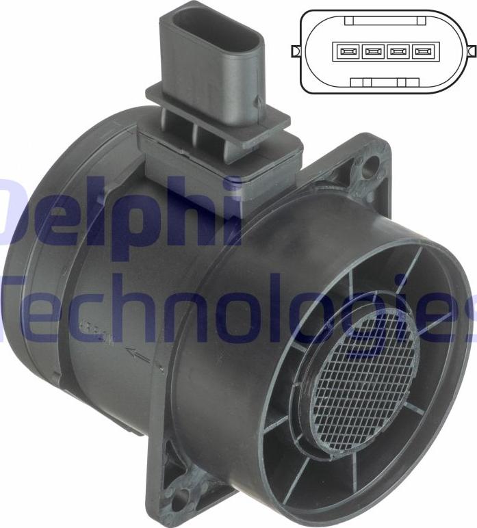 Delphi AF10365-12B1 - Датчик потоку, маси повітря autozip.com.ua
