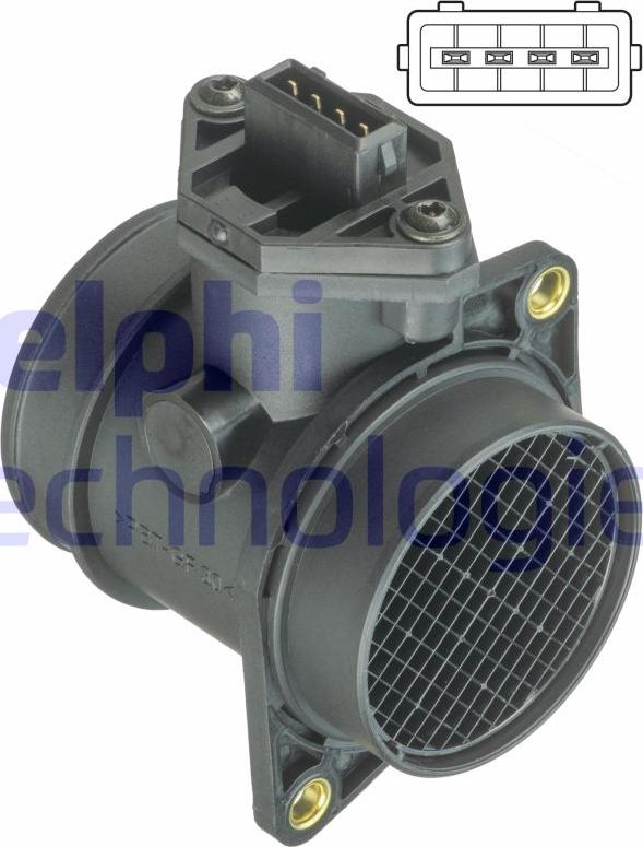 Delphi AF10376-12B1 - Датчик потоку, маси повітря autozip.com.ua