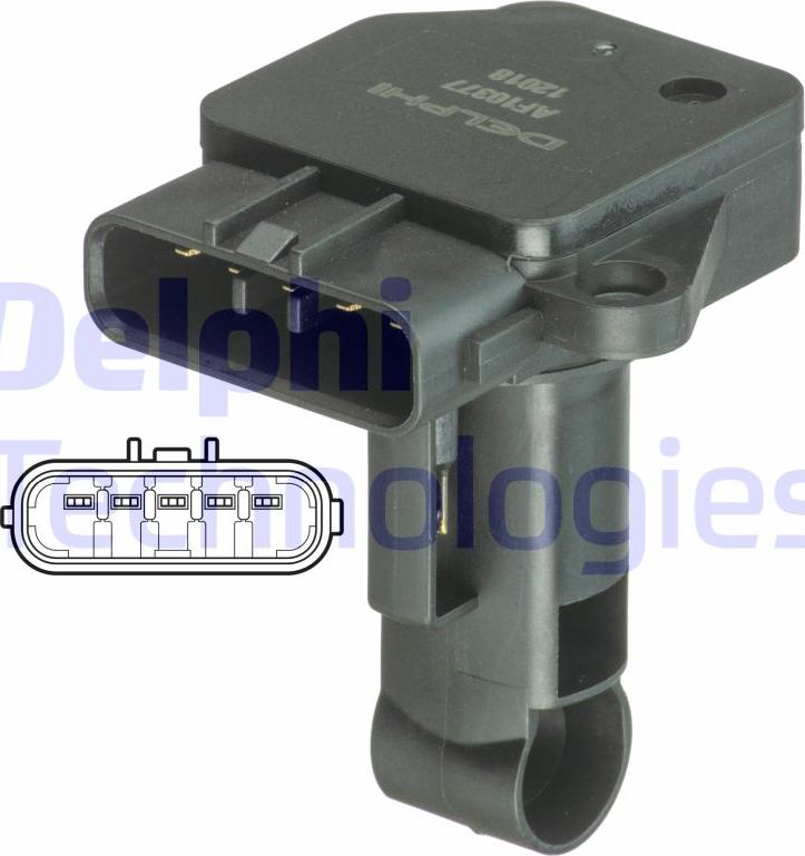 Delphi AF10377-12B1 - Датчик потоку, маси повітря autozip.com.ua