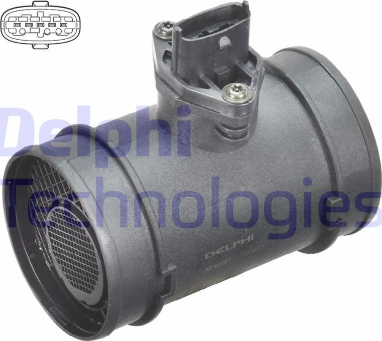 Delphi AF10281-12B1 - Датчик потоку, маси повітря autozip.com.ua