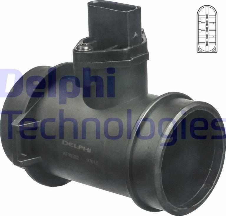 Delphi AF10282-12B1 - Датчик потоку, маси повітря autozip.com.ua