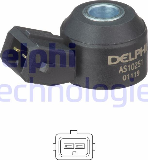 Delphi AS10251 - Датчик детонації autozip.com.ua