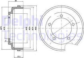 Delphi BF479 - Гальмівний барабан autozip.com.ua