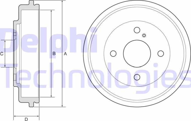 Delphi BF591 - Гальмівний барабан autozip.com.ua