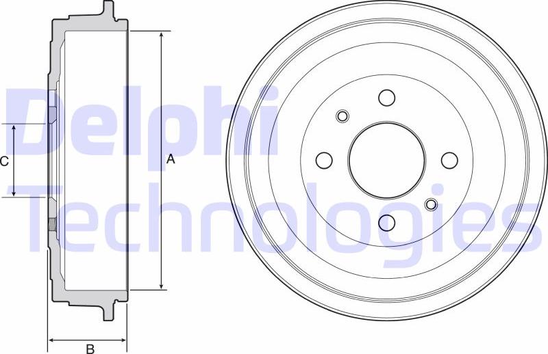 Delphi BF528 - Гальмівний барабан autozip.com.ua