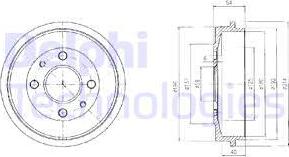 Delphi BF200 - Гальмівний барабан autozip.com.ua