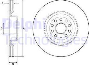 Delphi BG9952 - Гальмівний диск autozip.com.ua