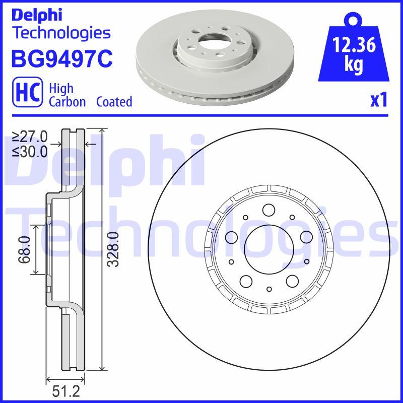 Delphi BG9497C - Гальмівний диск autozip.com.ua