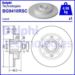 Delphi BG9410RSC - Гальмівний диск autozip.com.ua