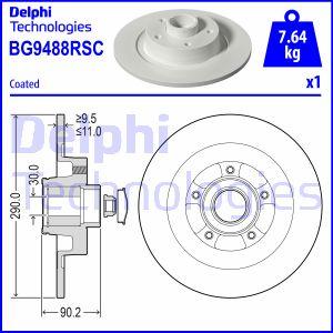 Delphi BG9488RSC - Гальмівний диск autozip.com.ua
