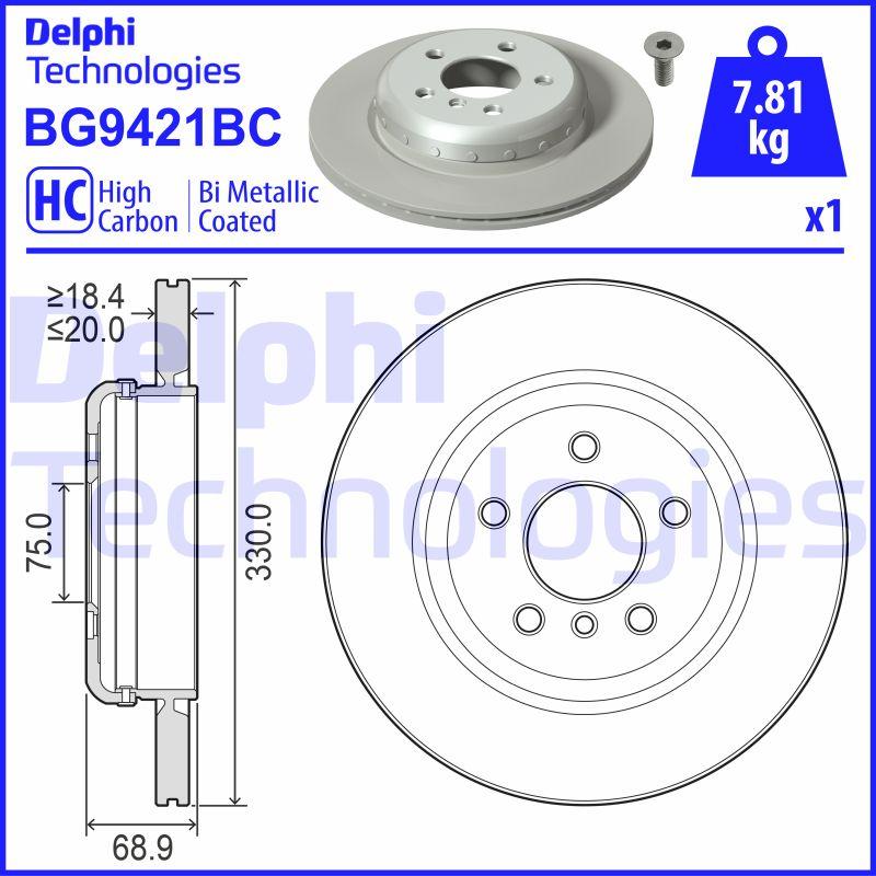 Delphi BG9421BC - Гальмівний диск autozip.com.ua