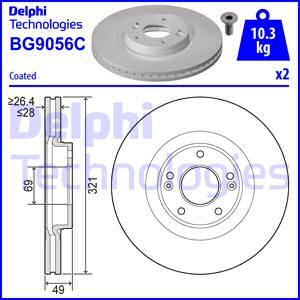 Delphi BG9056C - Гальмівний диск autozip.com.ua