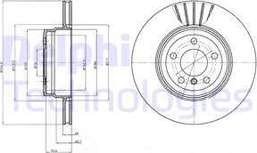 Delphi BG9064 - Гальмівний диск autozip.com.ua