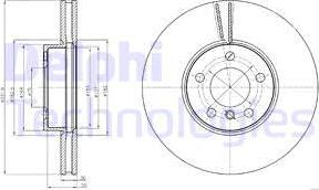 Delphi BG9061 - Гальмівний диск autozip.com.ua