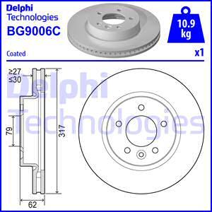Delphi BG9006C - Гальмівний диск autozip.com.ua