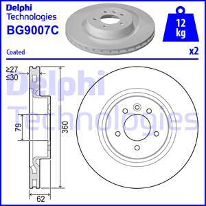 Delphi BG9007C - Гальмівний диск autozip.com.ua