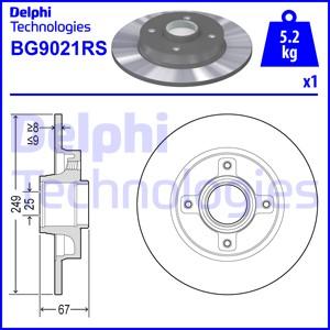 Delphi BG9021RS - Гальмівний диск autozip.com.ua