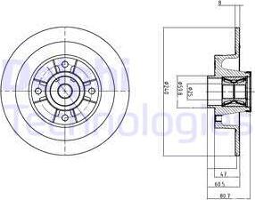 Delphi BG9028RSC - Гальмівний диск autozip.com.ua