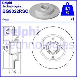 Delphi BG9022RSC - Гальмівний диск autozip.com.ua