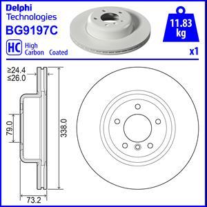 Delphi BG9197C - Гальмівний диск autozip.com.ua