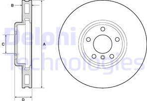 Delphi BG9155C - Гальмівний диск autozip.com.ua