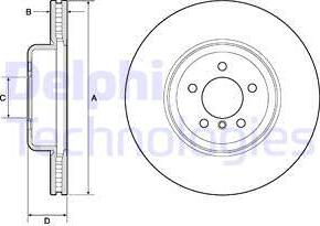 Delphi BG9158C - Гальмівний диск autozip.com.ua