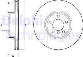 Delphi BG9157C-18B1 - Гальмівний диск autozip.com.ua