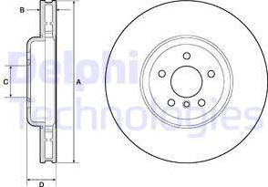 Delphi BG9160C - Гальмівний диск autozip.com.ua