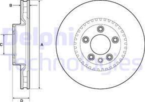 Delphi BG9168C - Гальмівний диск autozip.com.ua