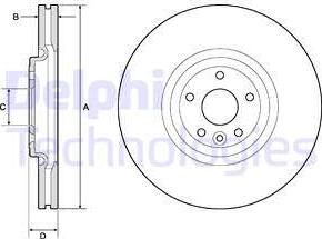 Delphi BG9167C - Гальмівний диск autozip.com.ua