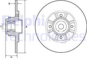 Delphi BG9114RS - Гальмівний диск autozip.com.ua