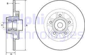 Delphi BG9113RS - Гальмівний диск autozip.com.ua