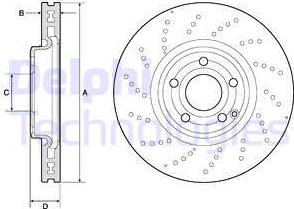 Delphi BG9189C - Гальмівний диск autozip.com.ua