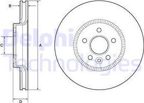 Delphi BG9184C - Гальмівний диск autozip.com.ua