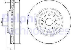 Delphi BG9187C - Гальмівний диск autozip.com.ua