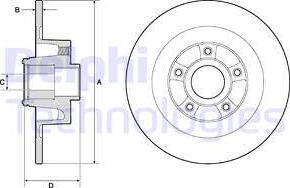 Delphi BG9135RSC - Гальмівний диск autozip.com.ua