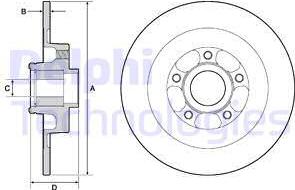 Delphi BG9138RS - Гальмівний диск autozip.com.ua