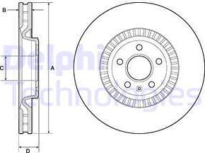 Delphi BG9171C - Гальмівний диск autozip.com.ua