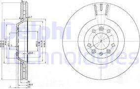 Delphi BG9844 - Гальмівний диск autozip.com.ua