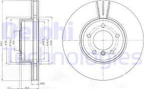 Delphi BG9871C - Гальмівний диск autozip.com.ua